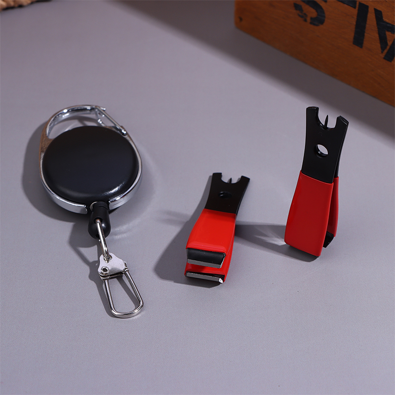 Fishing Line Cutter - คีมตัดสายเบ็ดตกปลาทะเลแบบพกพา ทำจากสแตนเลส พร้อมตัวล็อกสายเบ็ดและตัวช่วยดึงสาย เครื่องมือตกปลาอเนกประสงค์
