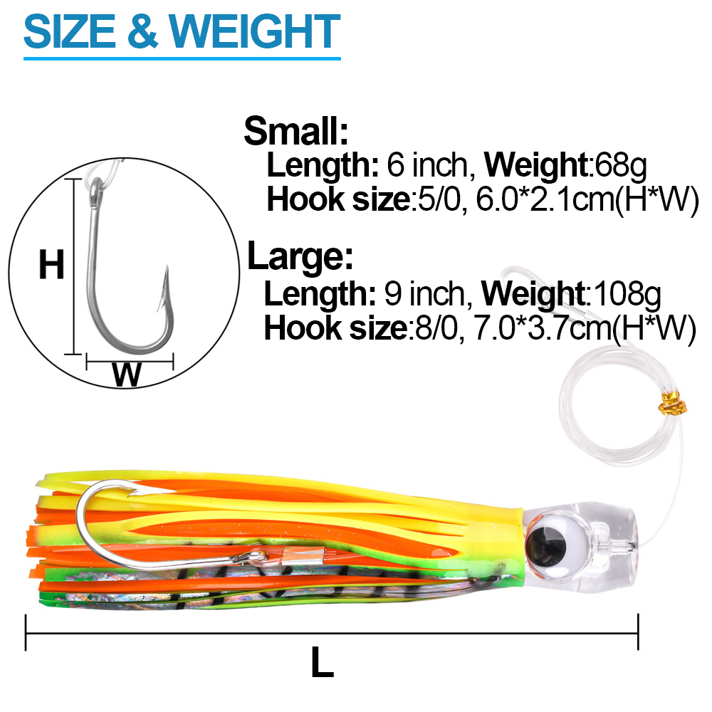 3ชิ้นเหยื่อตกปลารูปกระโปรงปลาท - Leader Line บทวิจารณ์และราคา